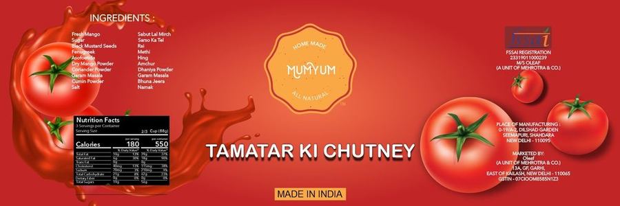 Mumyum Packaging Label